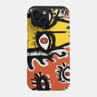 Weird Crazy Eyes Street Art Phone Case