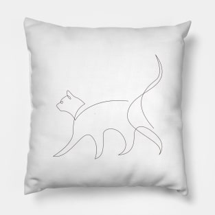 One line cat - 2 Pillow