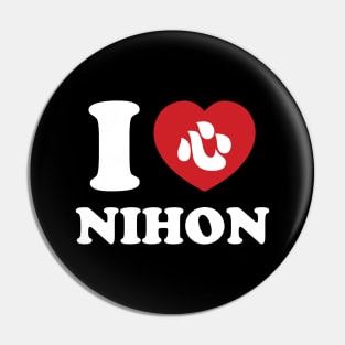 I HEART [LOVE] NIHON Pin