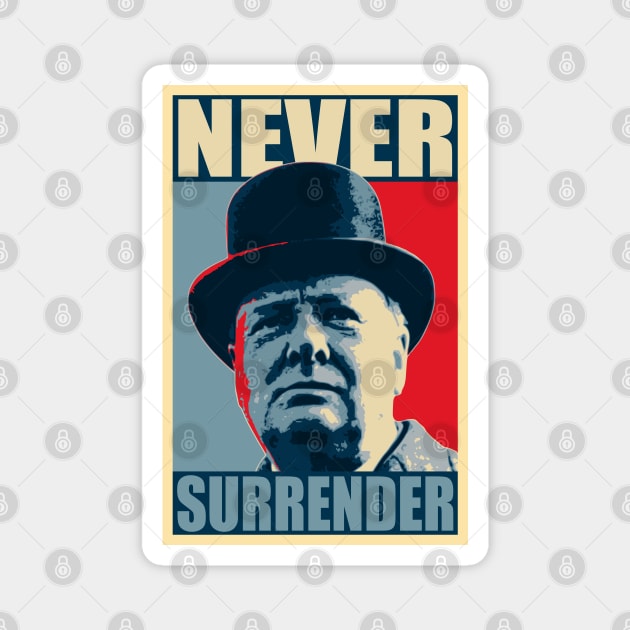 Never Surrender Magnet by Nerd_art