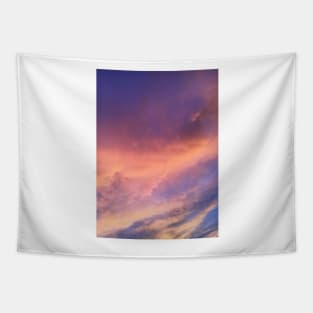 Pastel Pink, Purple Sunset Sky Tapestry