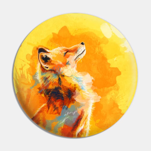 Blissful Light - Fox illustration Pin by Flo Art Studio