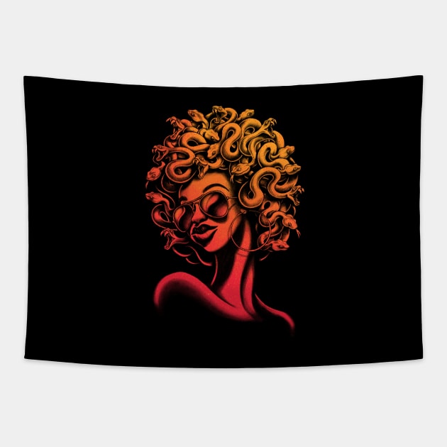 Funky Medusa II Tapestry by Waynem