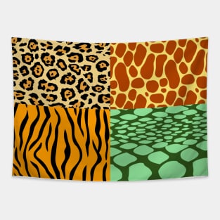 Cheetah, GIraffe, Tiger, and Snake | Celebrating Nature on Earth Day Tapestry