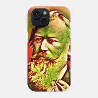 Johannes Brahms Snow Portrait | Johannes Brahms Artwork 3 Phone Case