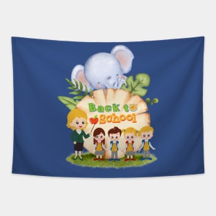 Black to school Tapestry