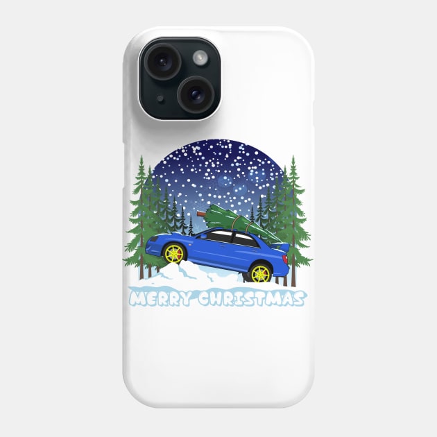 Impreza WRX STI Christmas Phone Case by HSDESIGNS