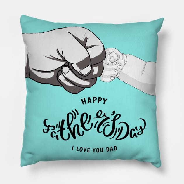 Happy Father Day Design Pillow by TulipDesigns