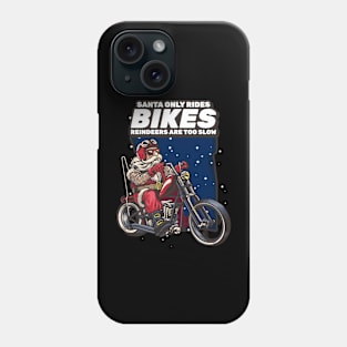 Biker Santa Claus Christmas Phone Case