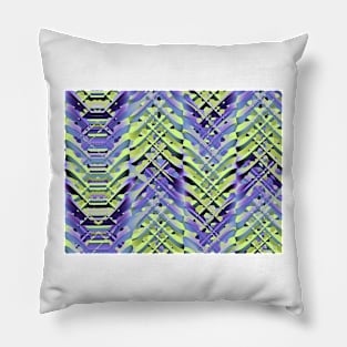 Yellow and Purple Abstract Texture Pillow