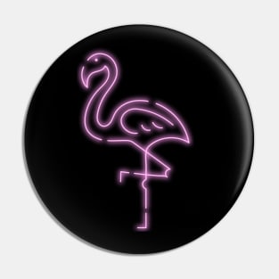 Neon Pink Flamingo Pin