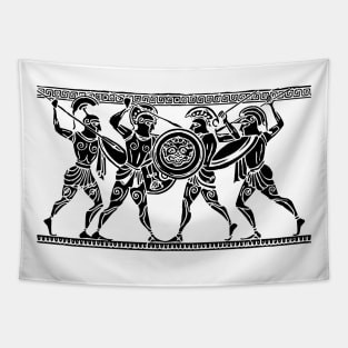 Ancient Greek Soldiers Tapestry