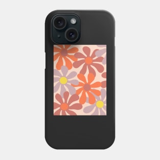 retro groovy flowers Phone Case