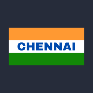 Chennai City in Indian Flag Colors T-Shirt