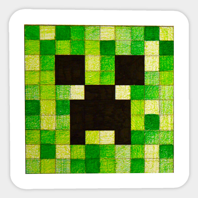 Minecraft Creeper Face Minecraft Sticker Teepublic Uk