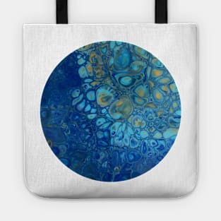 Blue and Yellow / Acrylic Pouring Tote