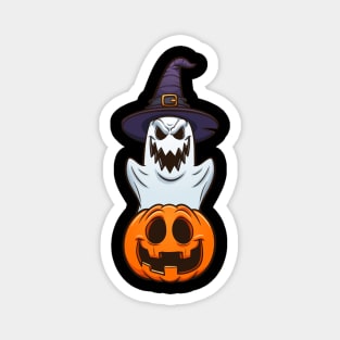 Halloween ghost and pumpkin Magnet