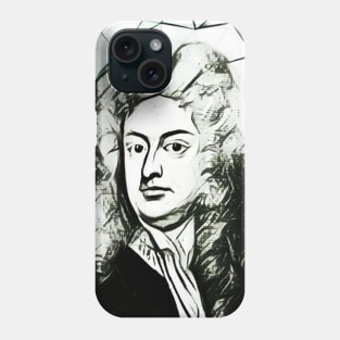 Joseph Addison Black And White Portrait | Joseph Addison Artwork 3 Phone Case