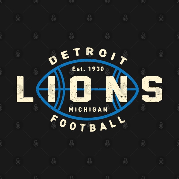 Vintage Detroit Lions 2 by Buck Tee by Buck Tee