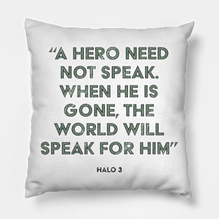 Halo 3 Hero Quote Pillow