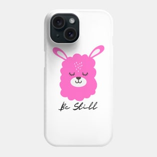 Pink Meditating Llama Phone Case