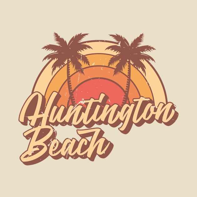 Huntington Beach California Vintage Summer Vacation Design by dk08