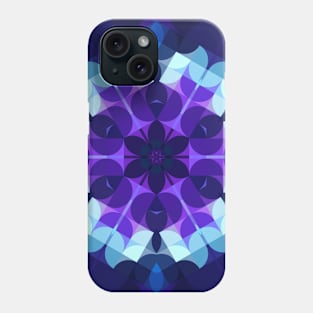 Retro Mandala Flower Blue and Purple Phone Case