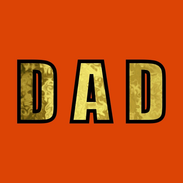 HAPPY Fathers Day Dad Gold Minimal Text by SartorisArt1