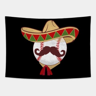 Cinco De Mayo - Baseball Mexican Sombrero Tapestry