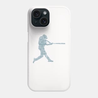 Baseball Sport Silhouette Shape Text Word Cloud Phone Case