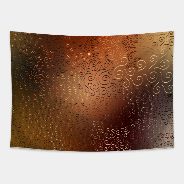 Champagne Squiggles Tapestry by Barschall