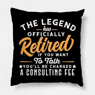 Officially Retired Pillow