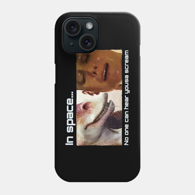 In space, no one can hear yousa scream Phone Case by INLE Designs