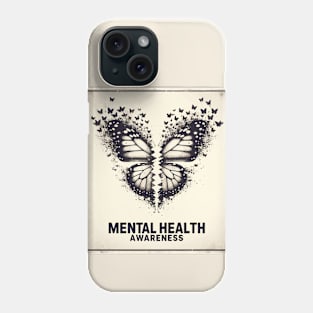 Mental Health Awareness Butterflies In Nature Vintage Phone Case