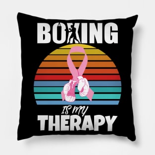 Boxing Is My Therapy Pillow