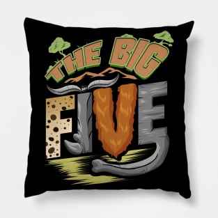 The big five African Pillow