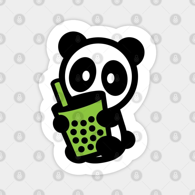 Matcha Boba Tea Panda Magnet by Bambu