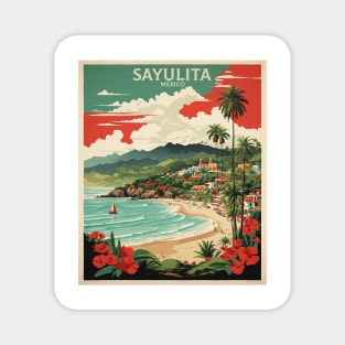 Sayulita Mexico Vintage Poster Tourism Magnet