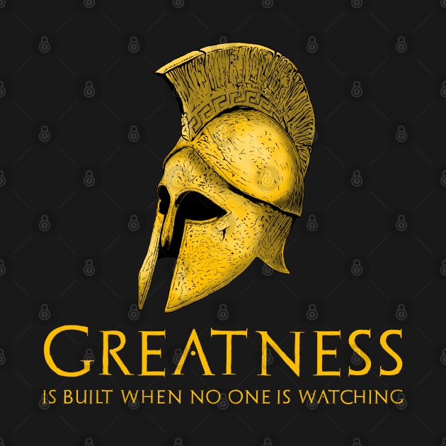 Inspirational Life Quote - Ancient Greek Spartan Helmet by Styr Designs