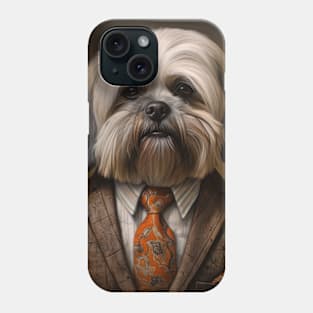 Lhasa Apso Dog in Suit Phone Case