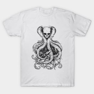 Kid's Octopus Design T-Shirt- Bright Blue