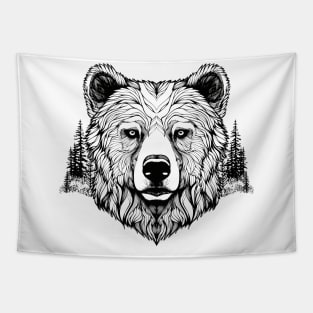 Grizzly Bear Animal Freedom World Wildlife Wonder Vector Graphic Tapestry