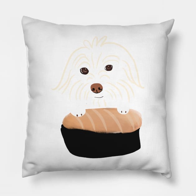 Sushi Dog Pillow by PatternbyNOK