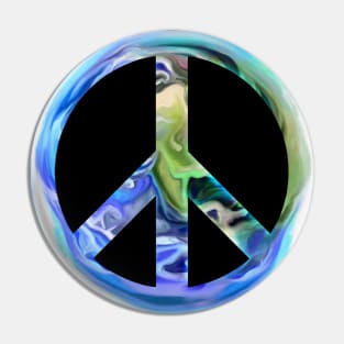 Harmony World Earth Peace Sign Pin