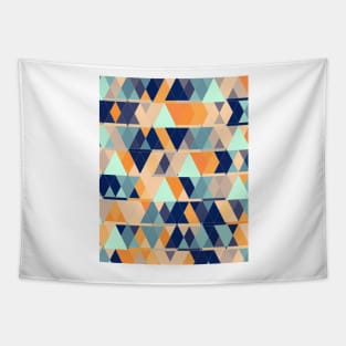 Checkered pattern, tribal geometric texture bringing spring mood Tapestry