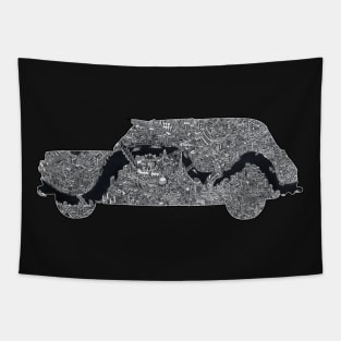 London map Taxi Tapestry