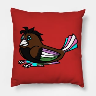 Genderqueer Pride Bird Pillow