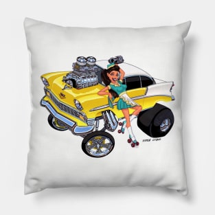 FAST FOOD 1956 Chevy gasser Pillow