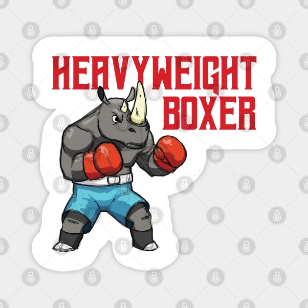 HEAVYWEIGHT BOXER Magnet by DIOGO PRINTS