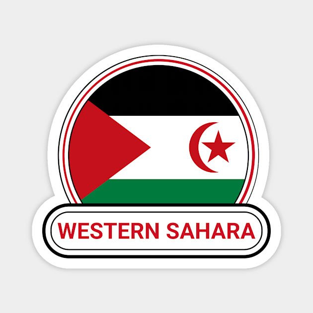 Western Sahara Country Badge - Western Sahara Flag Magnet by Yesteeyear